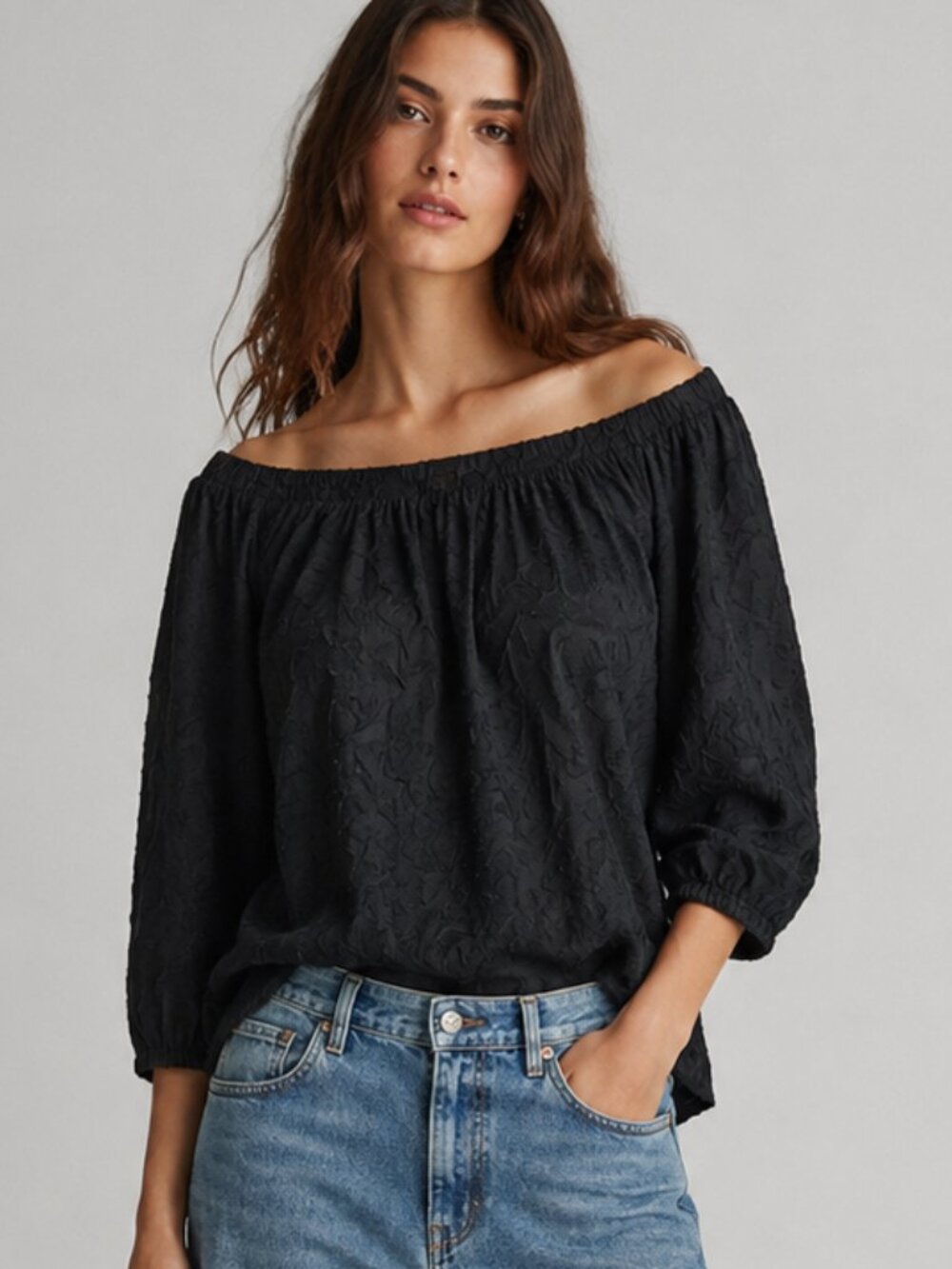 Ann Taylor Off The Shoulder Peasant Blouse